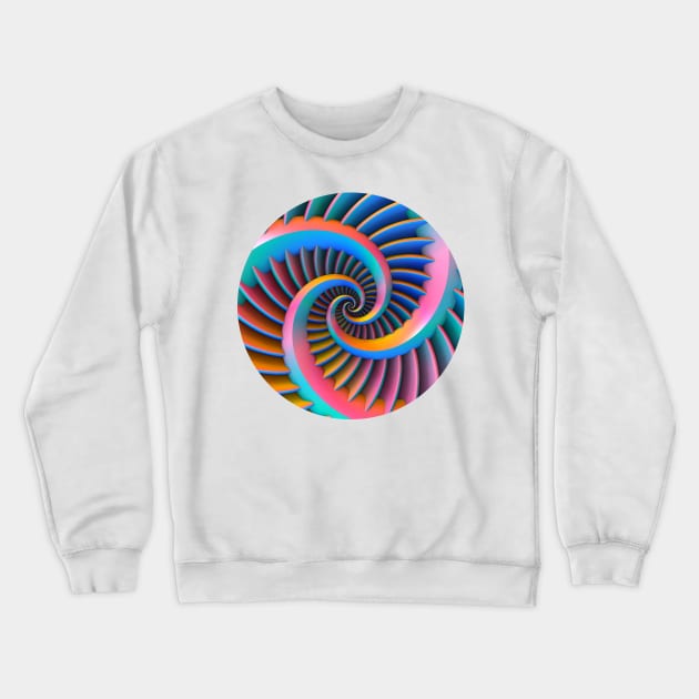 Opposing Spiral Pattern in 3-D Crewneck Sweatshirt by lyle58